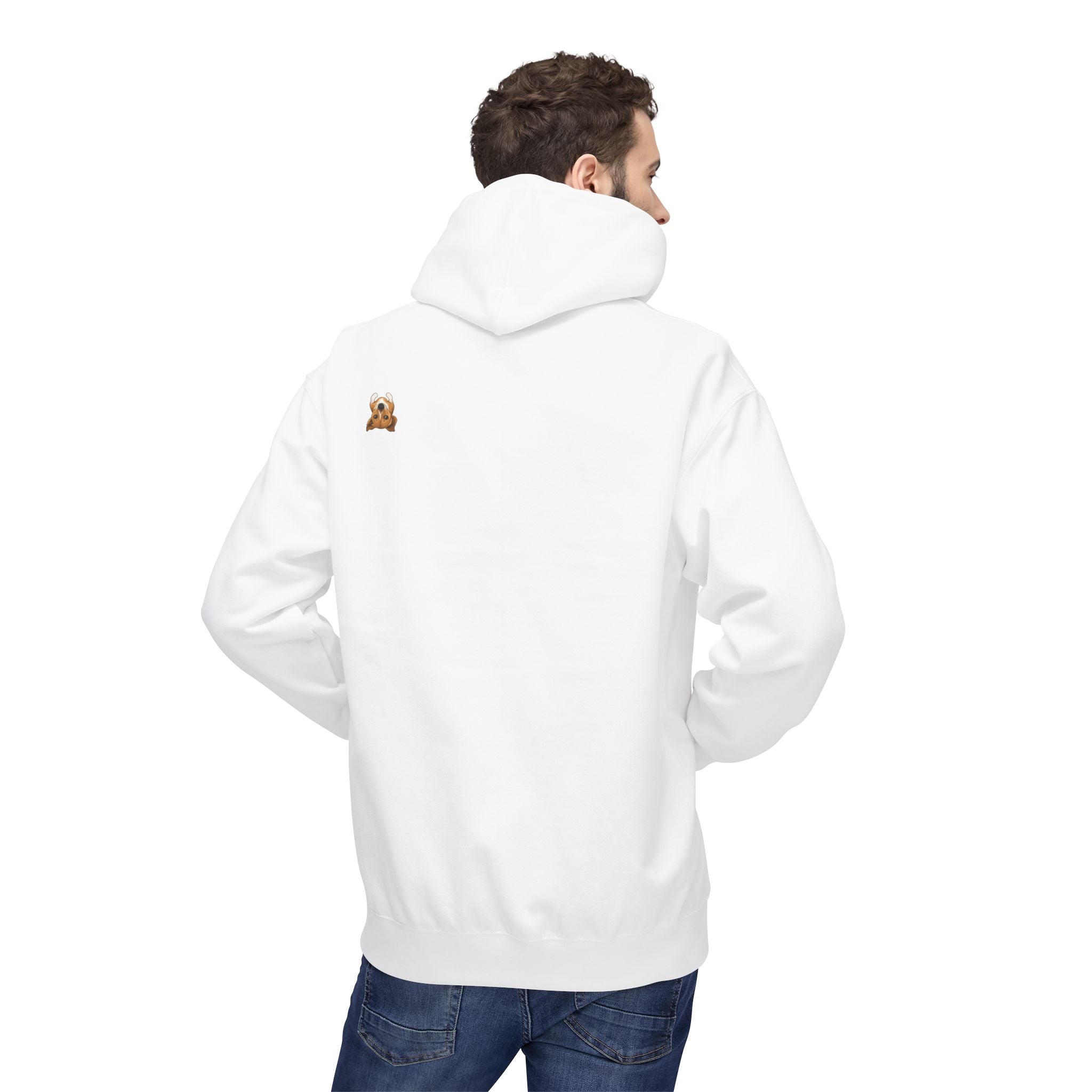 "Hammock Sunset" -  Vintage Style Mountain Beagle Men's Graphic Hoodie