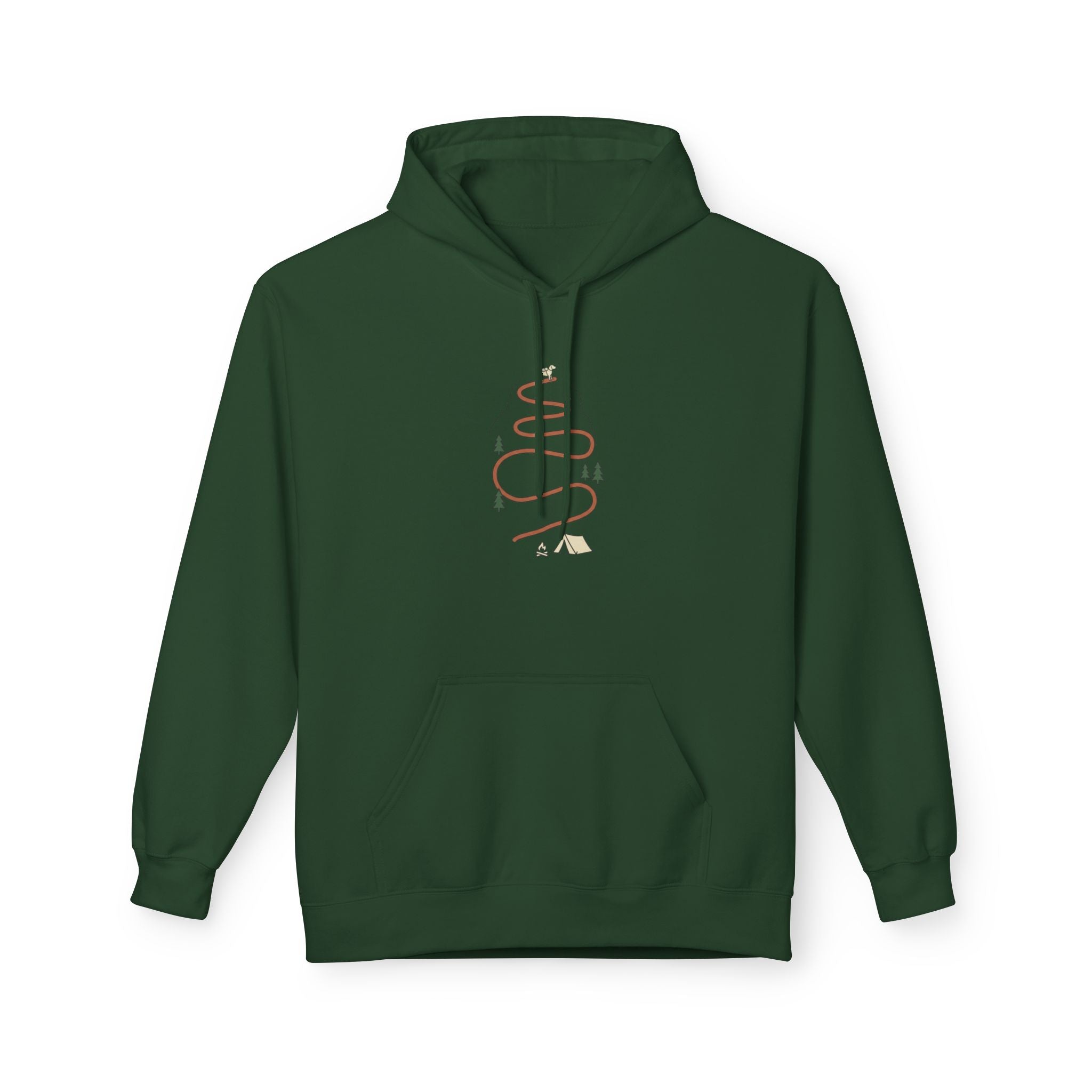 "Switchback" -  Vintage Style Mountain Beagle Men's Graphic Hoodie