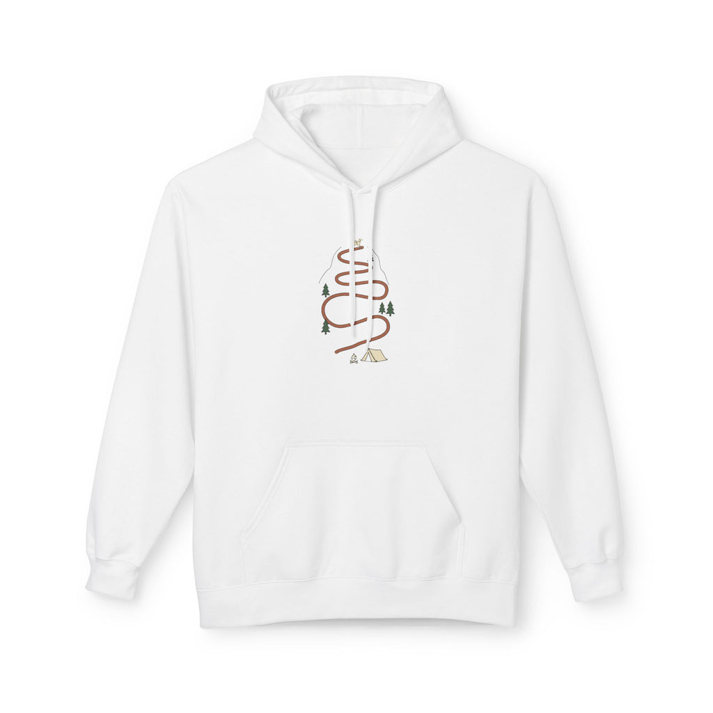 "Switchback" -  Vintage Style Mountain Beagle Women's Graphic Hoodie