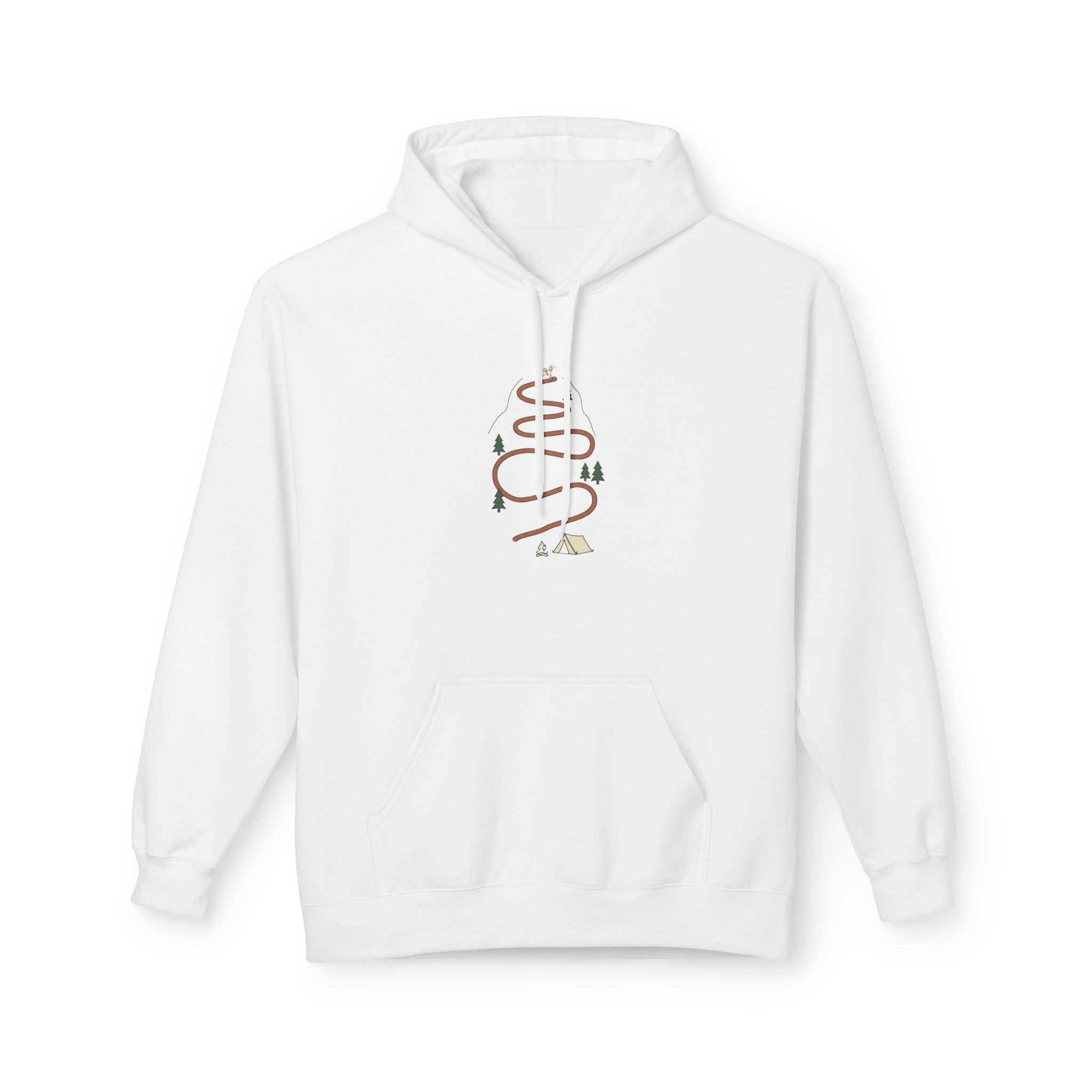"Switchback" -  Vintage Style Mountain Beagle Men's Graphic Hoodie