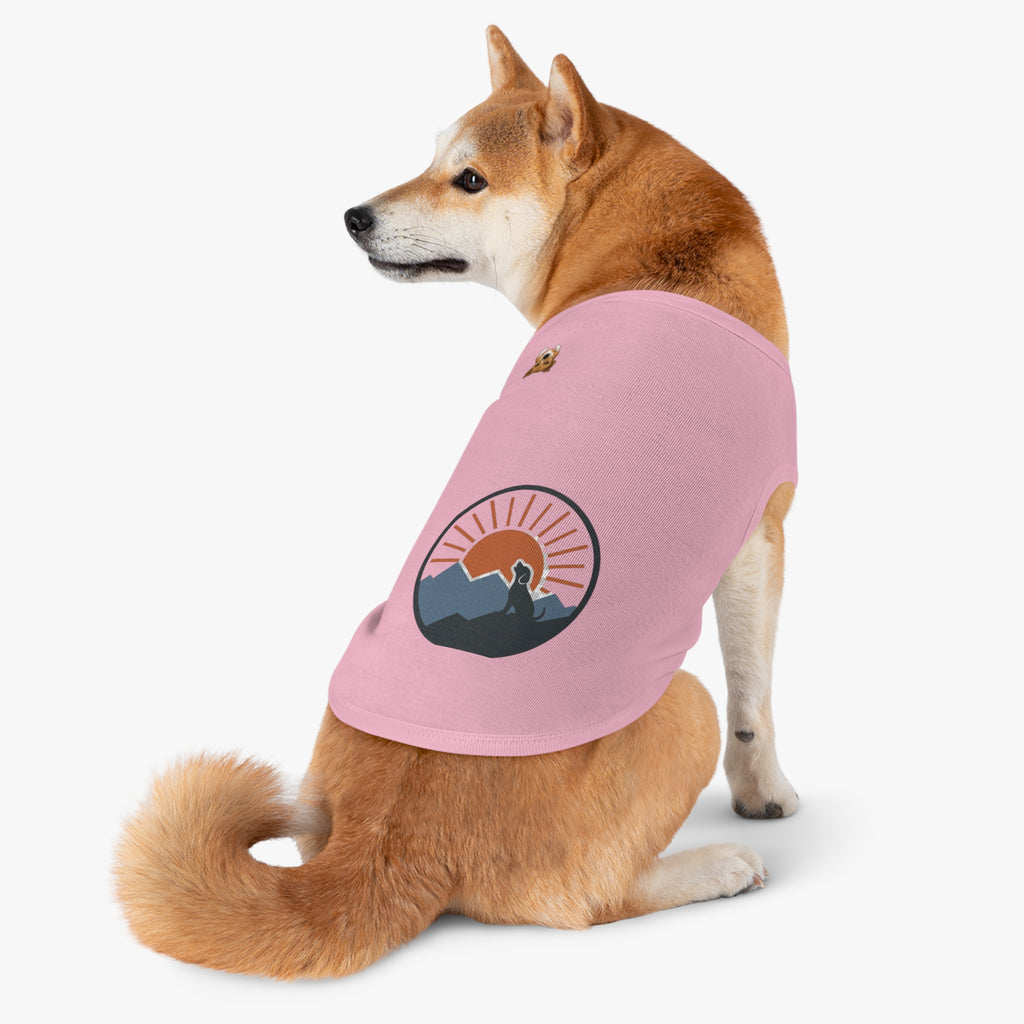 "Sunrise Howl" — Nature Gear Graphic Pet Shirt
