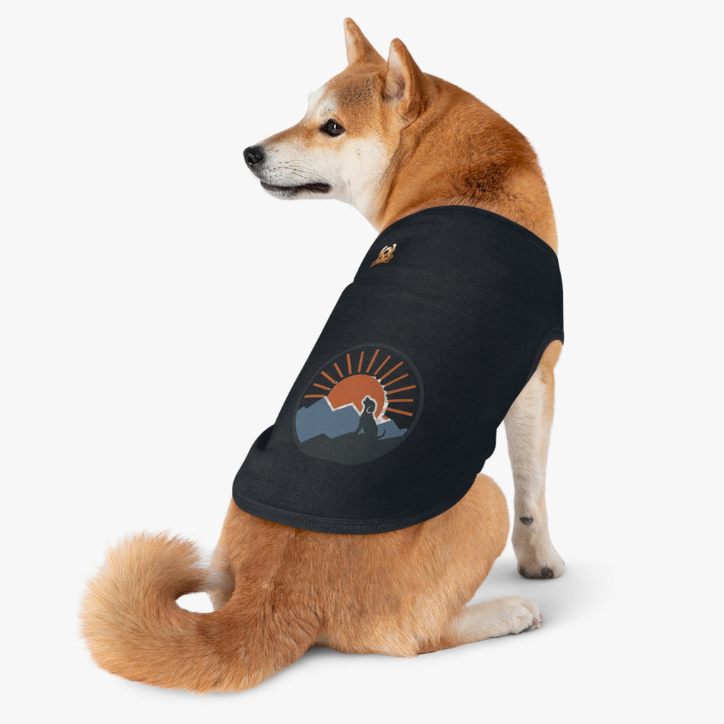 "Sunrise Howl" — Nature Gear Graphic Pet Shirt