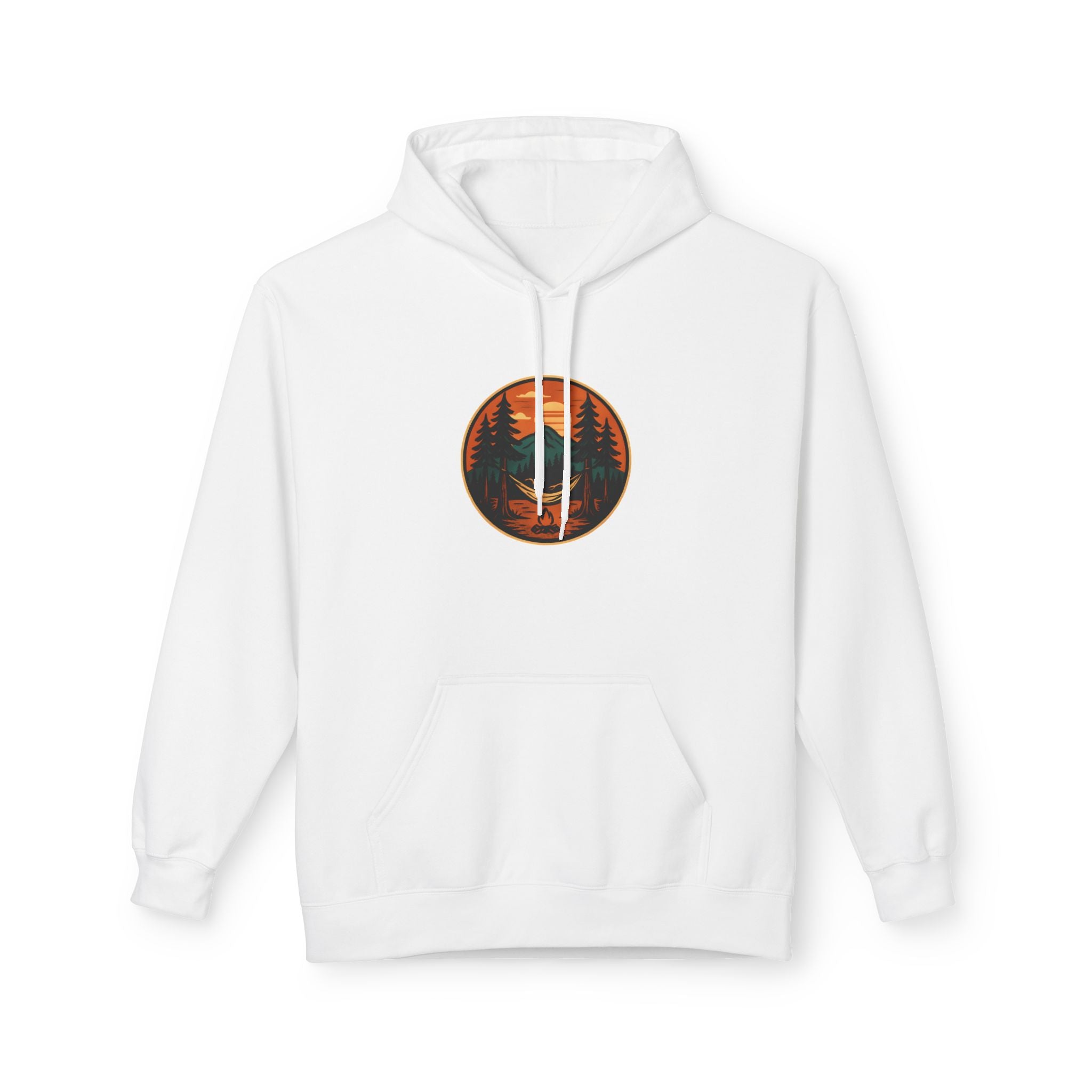 "Hammock Sunset" -  Vintage Style Mountain Beagle Women's Graphic Hoodie