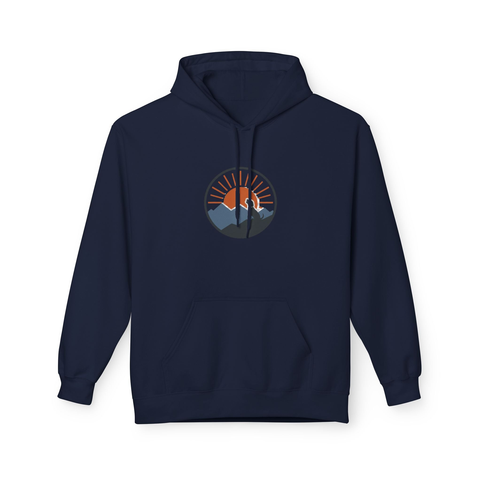 "Sunset Mountain" -  Vintage Style Mountain Beagle Women's Graphic Hoodie