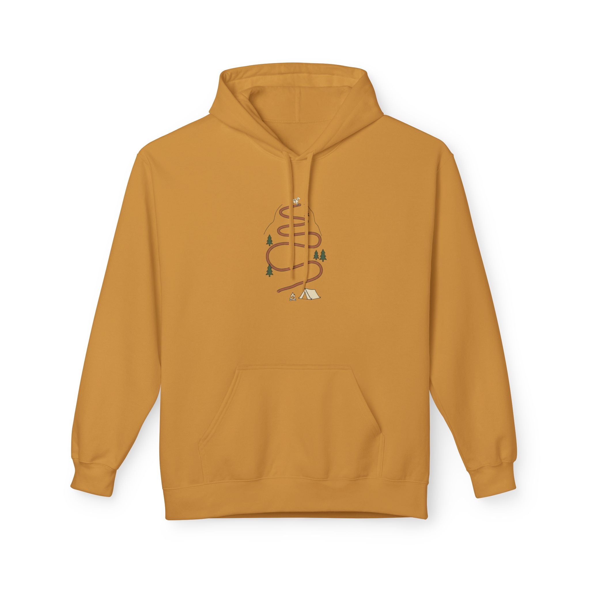 "Switchback" -  Vintage Style Mountain Beagle Men's Graphic Hoodie