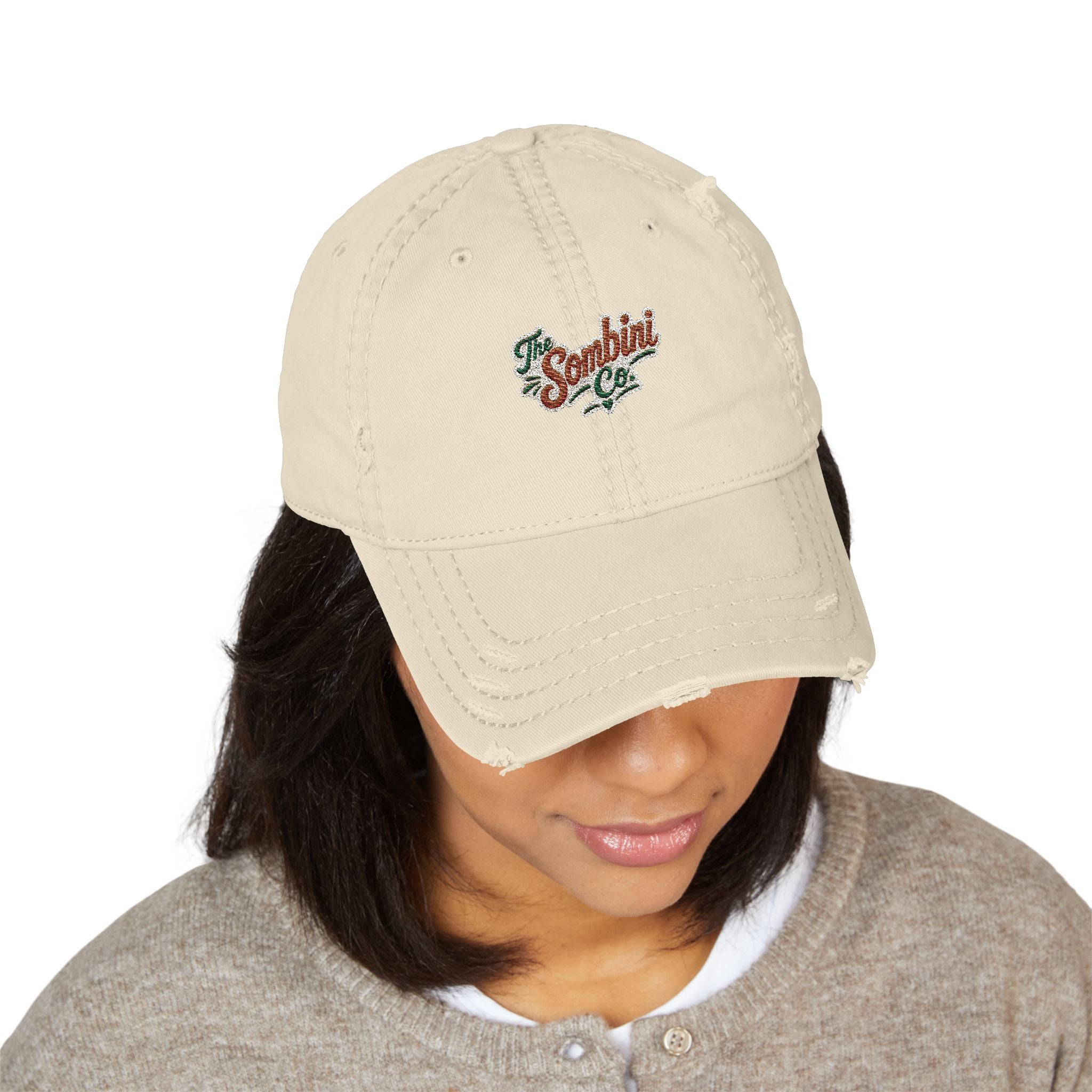 The Sombini Co. — Embroidered Upside-Down Beagle | Distressed Hat