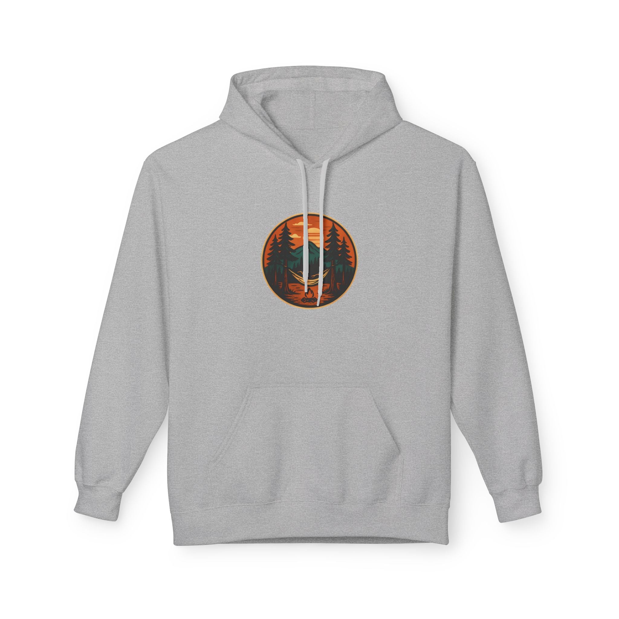 "Hammock Sunset" -  Vintage Style Mountain Beagle Men's Graphic Hoodie