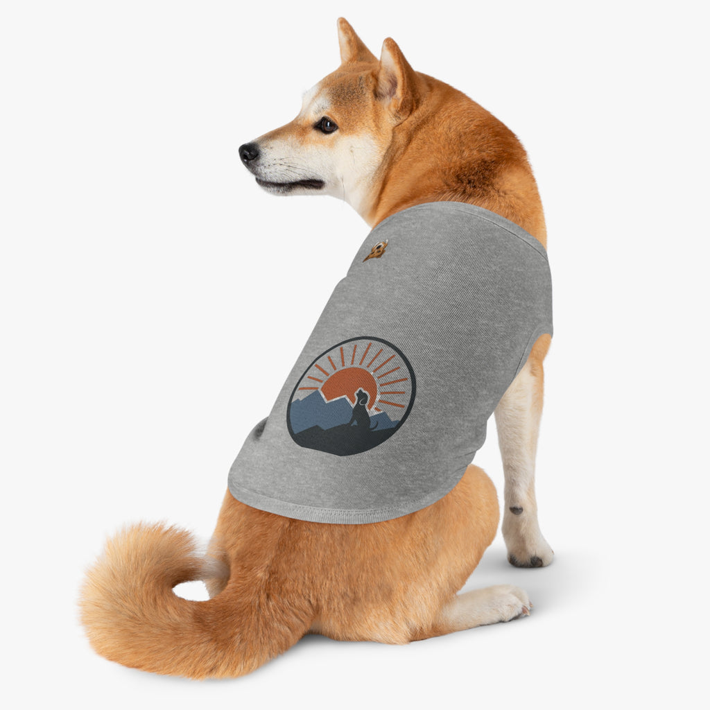 "Sunrise Howl" — Nature Gear Graphic Pet Shirt