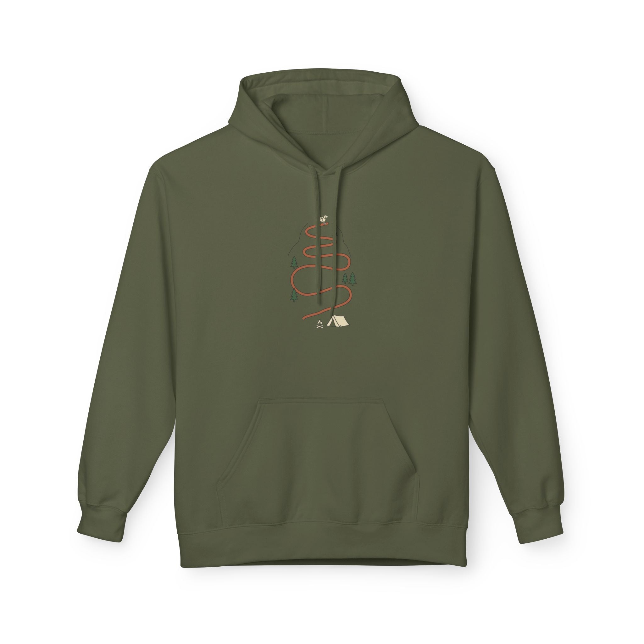 "Switchback" -  Vintage Style Mountain Beagle Women's Graphic Hoodie