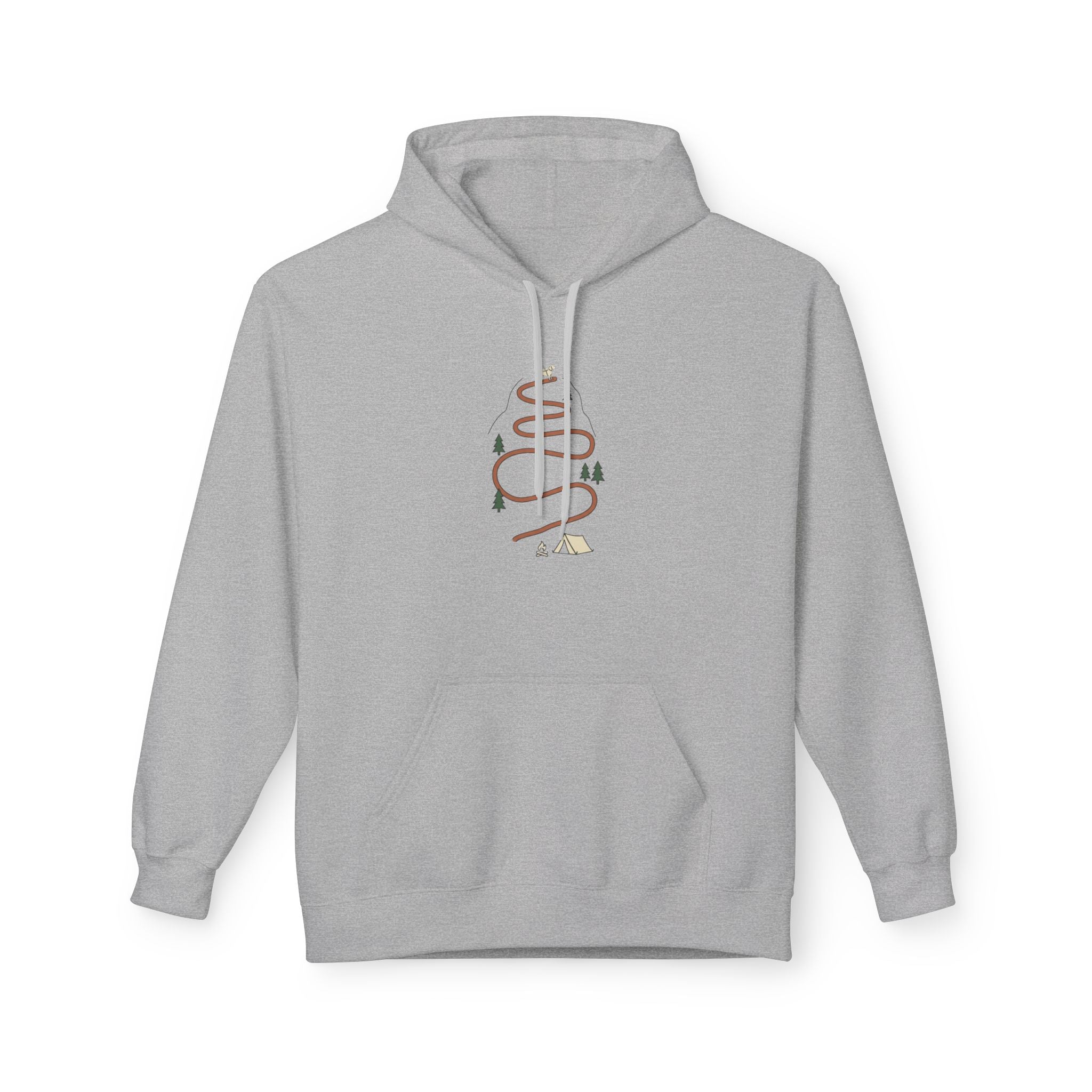 "Switchback" -  Vintage Style Mountain Beagle Men's Graphic Hoodie