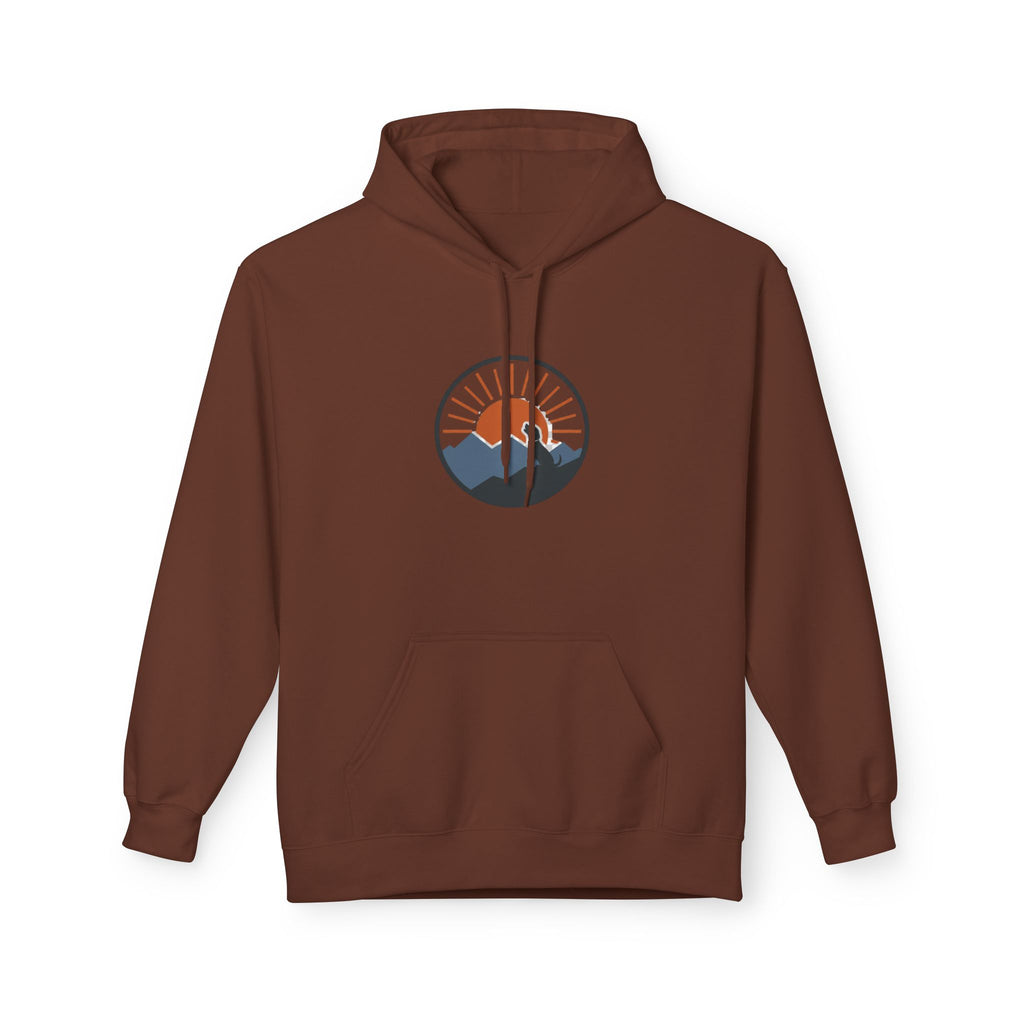 "Sunset Mountain" -  Vintage Style Mountain Beagle Women's Graphic Hoodie