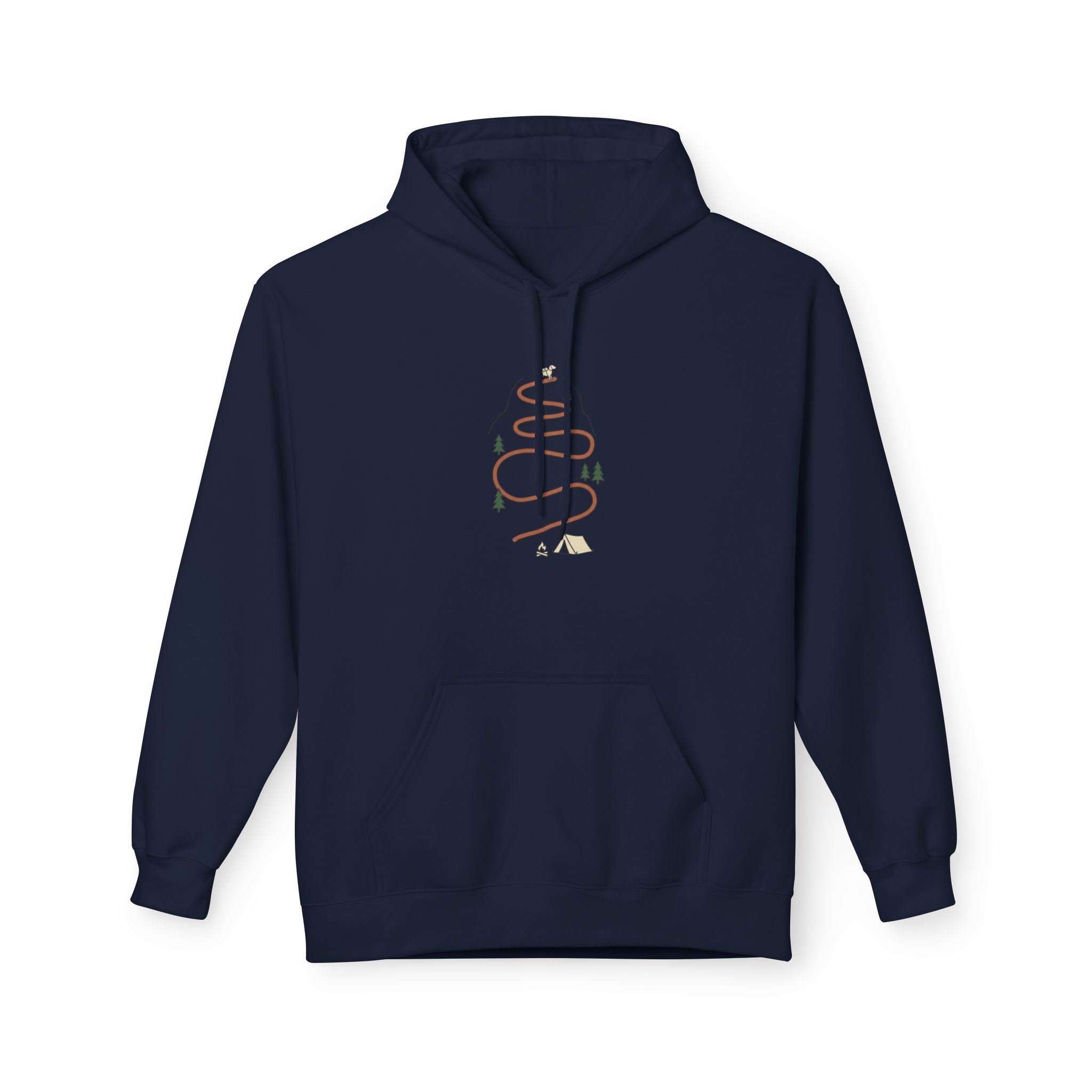 "Switchback" -  Vintage Style Mountain Beagle Men's Graphic Hoodie